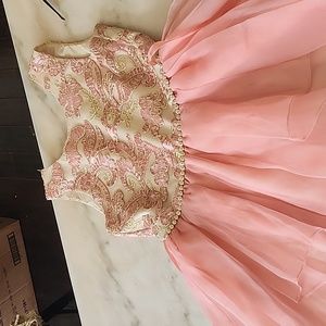 RareEditions celebration dress Pink,tan&  gold.Any occasion